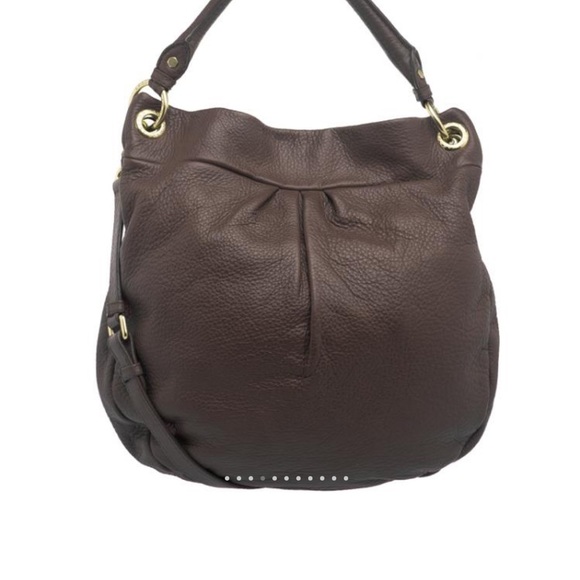 MARC JACOBS MARC GRAY LEATHER CLASSIC Q HILLIER HOBO BAG - Picture 6 of 15